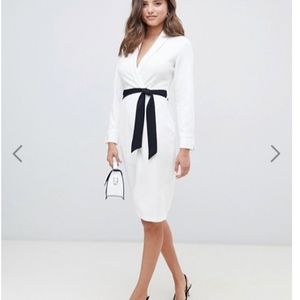 ASOS Closet London wrap front pencil dress